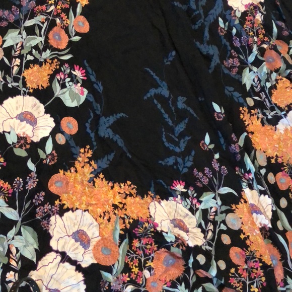 Free People Black Floral Sundress Adjust Tie (Sm) - Picture 3 of 4